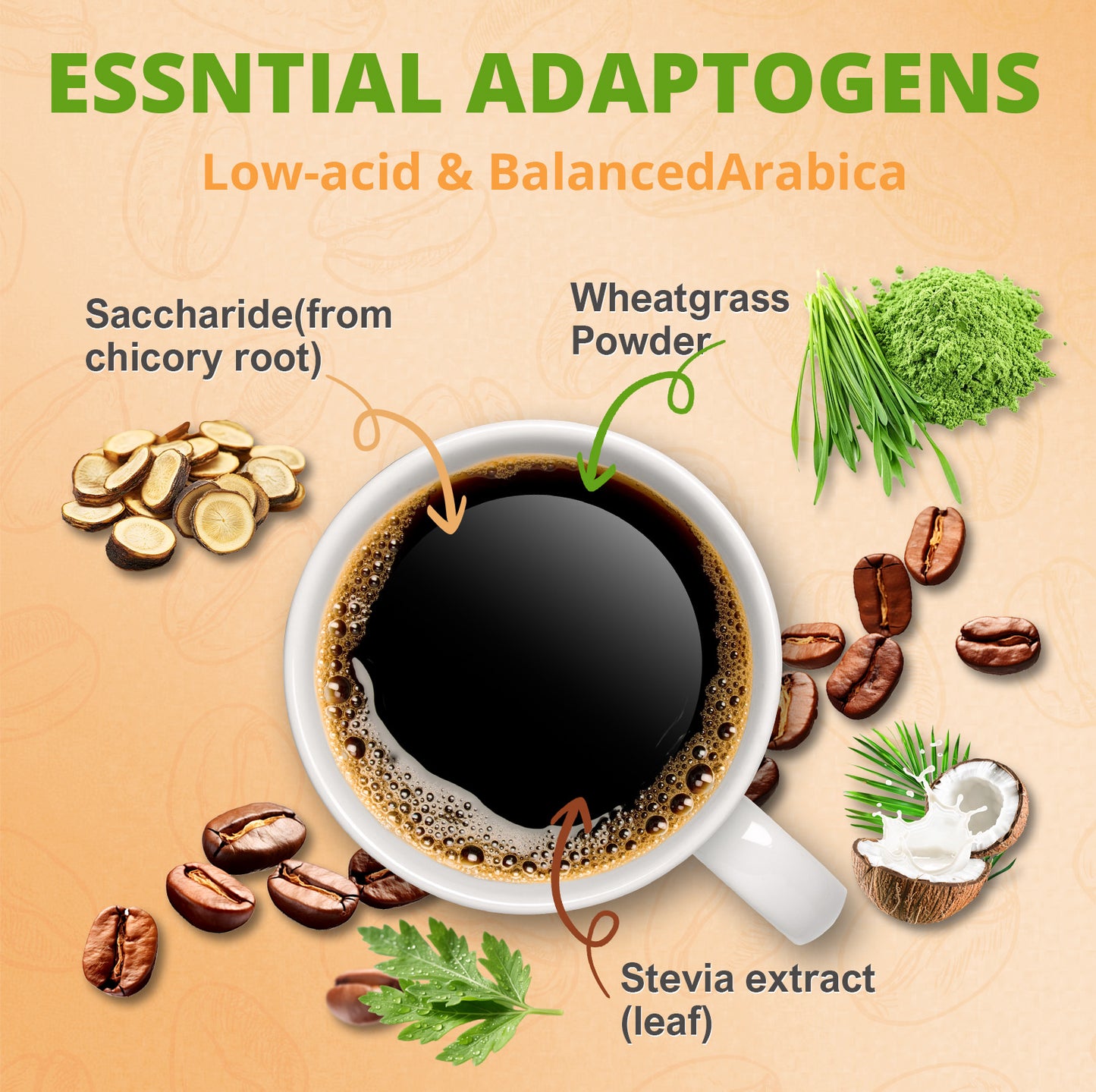 Alkaline Coffee Non-Dairy Powder, 8.47oz