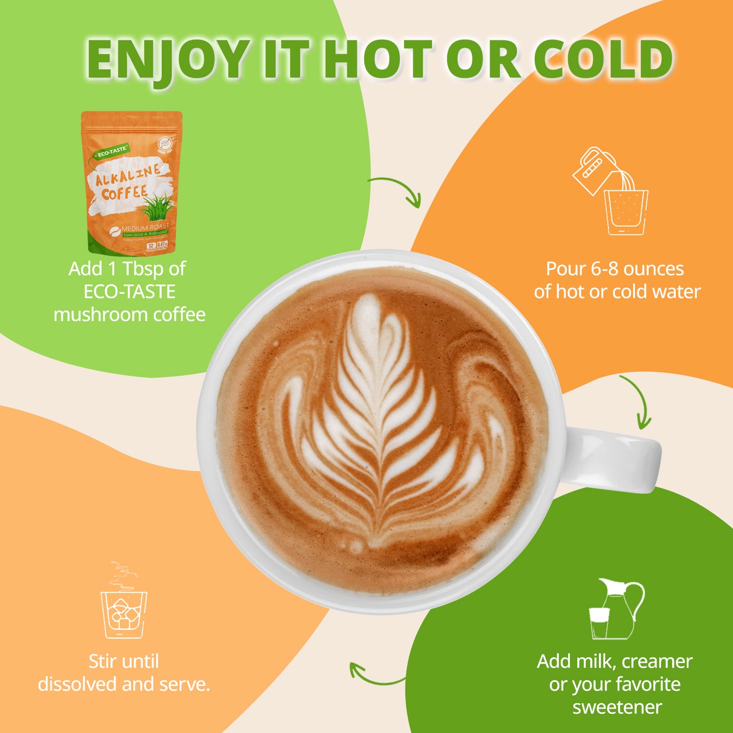 Alkaline Coffee Non-Dairy Powder, 8.47oz