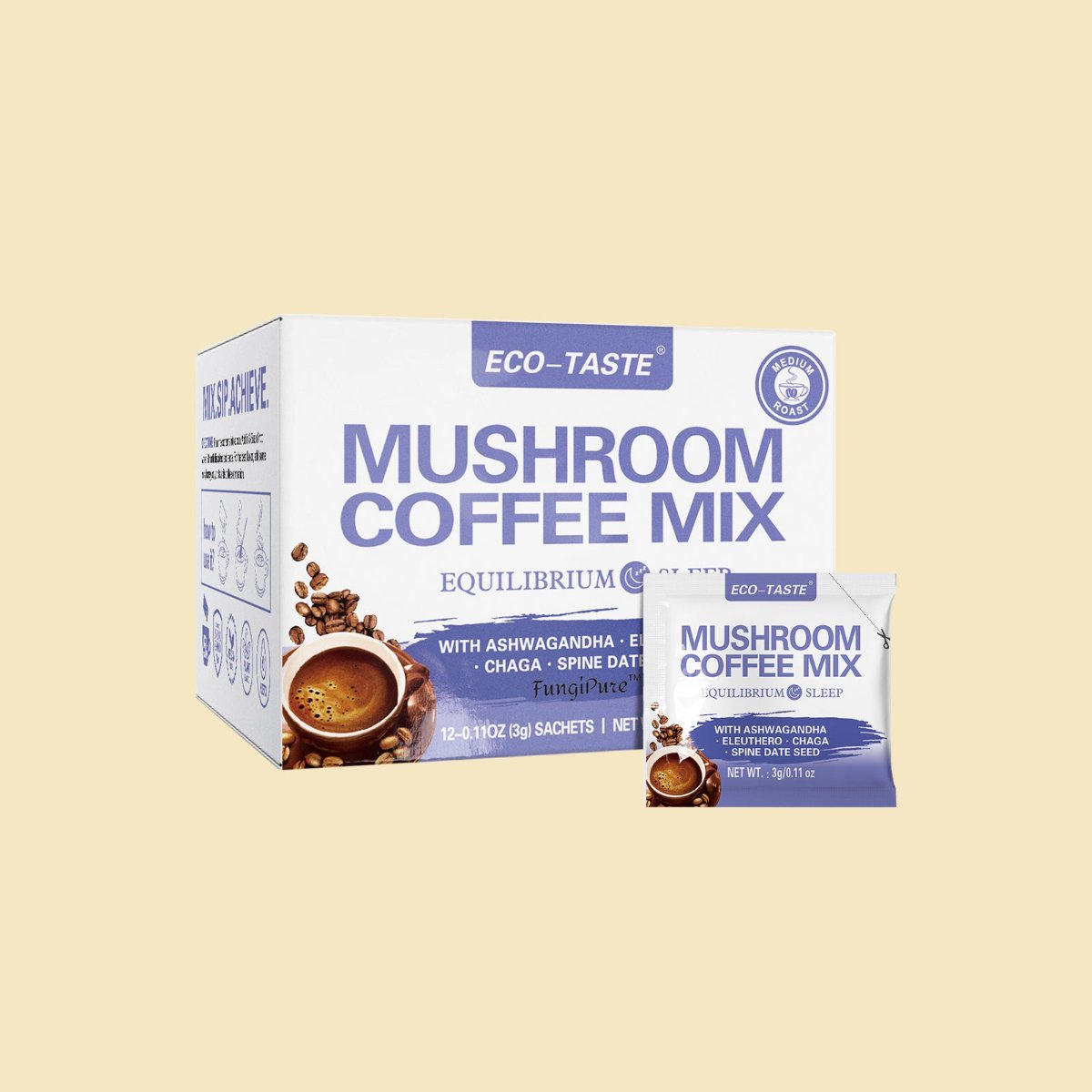 Mushroom Coffee for Balance, 12sachets x 3g , 1.27oz