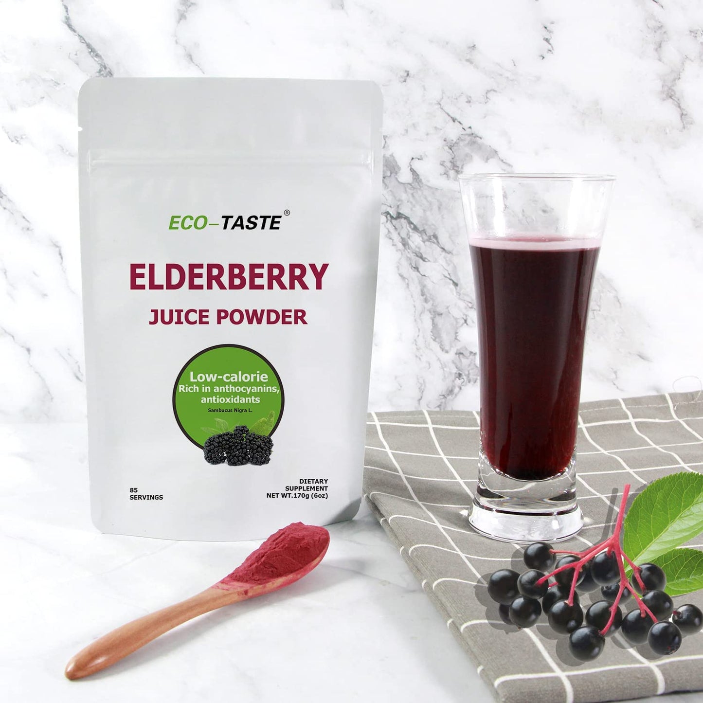 Elderberry Juice Powder, Supports Healthy Immune System, Non GMO and Vegan Friendly, 6oz