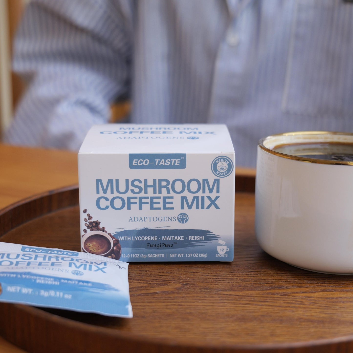 Mushroom Coffee for Immunity,12 Sachets x 3g,1.27oz