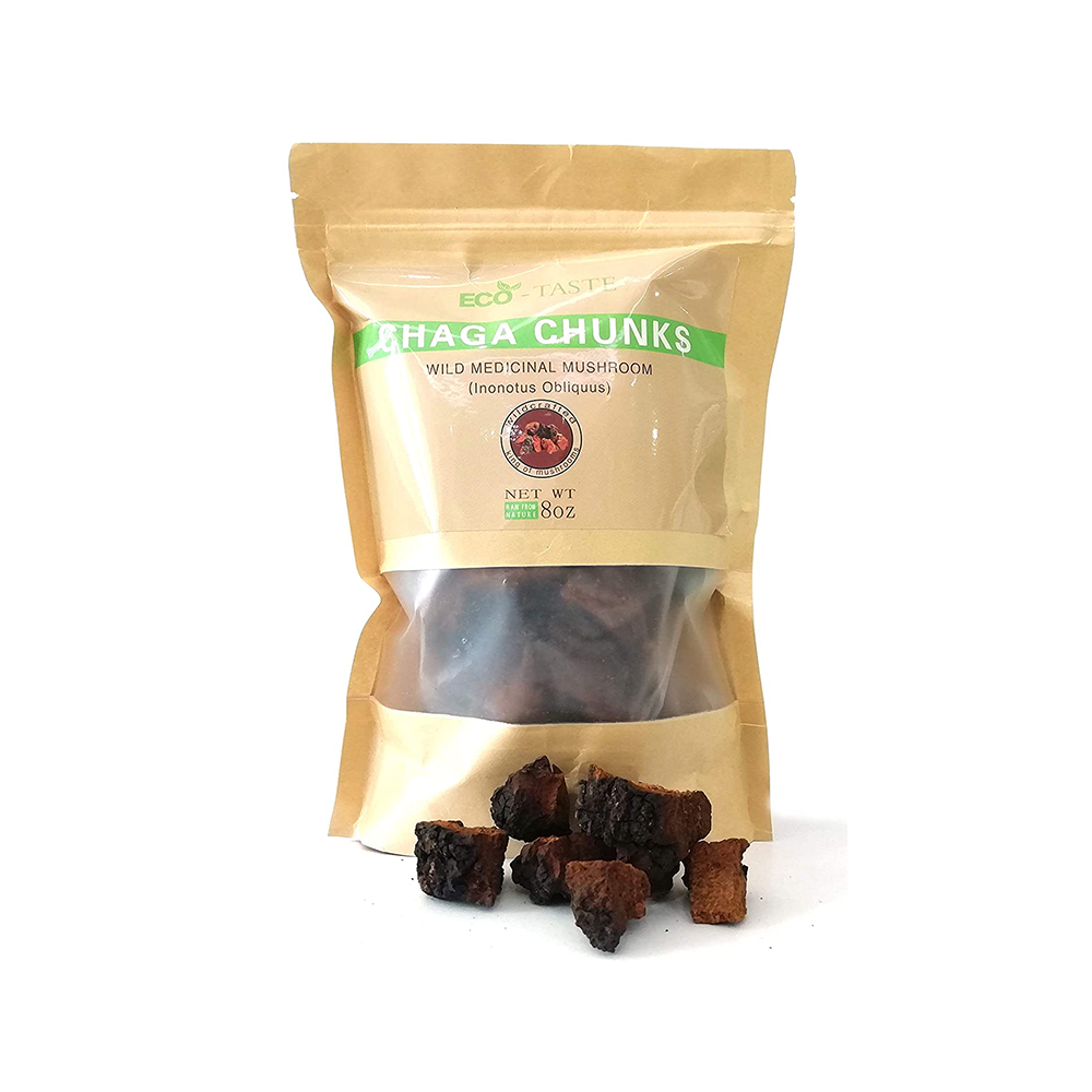 Chaga Mushroom Chunks, Antioxidants, Boost immune system, 8 oz