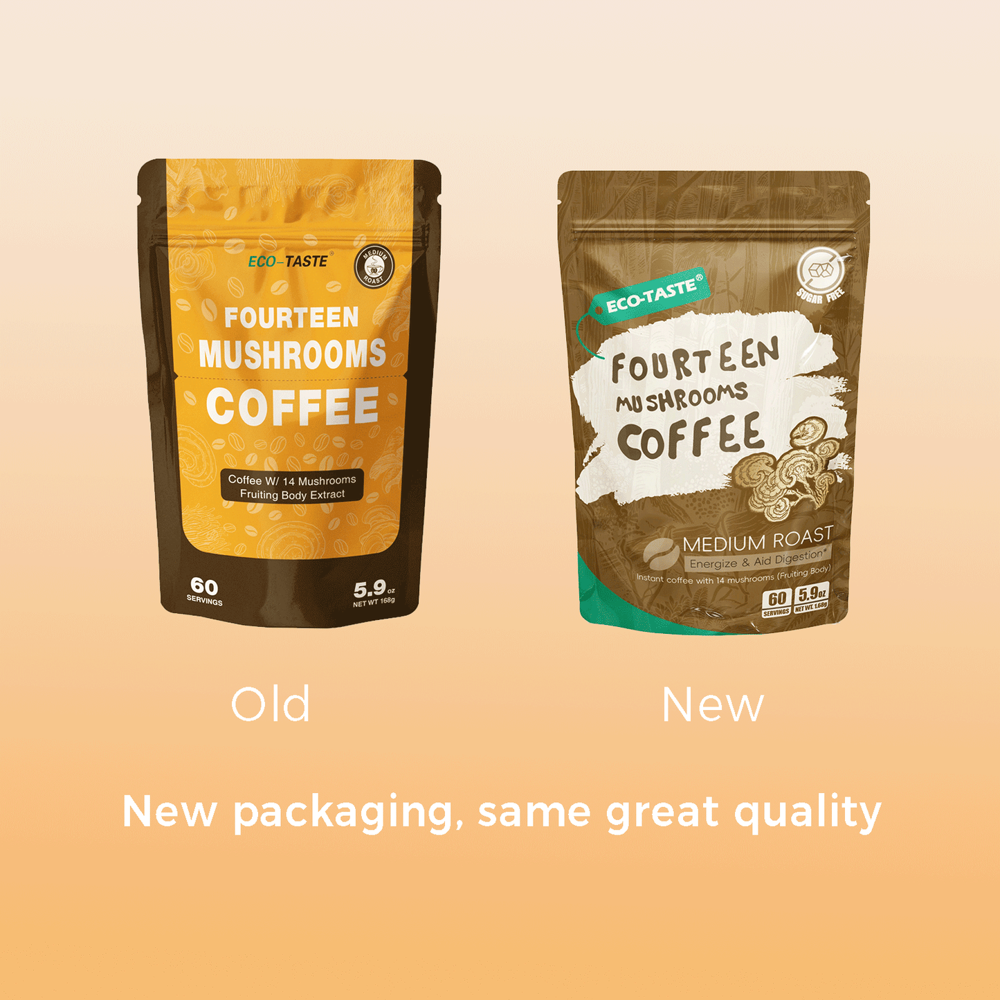 Mushrooms Coffee 14 in 1-60 Servings, 5.9oz