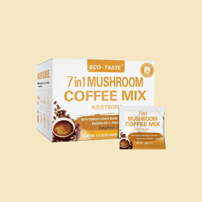 Mushroom Coffee for Focus and Memory, 12sachets x 3g, 1.27oz