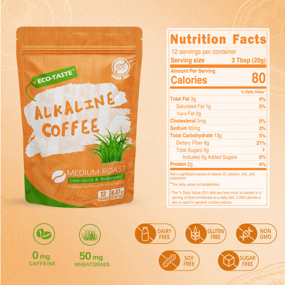 Alkaline Coffee Non-Dairy Powder, 8.47oz