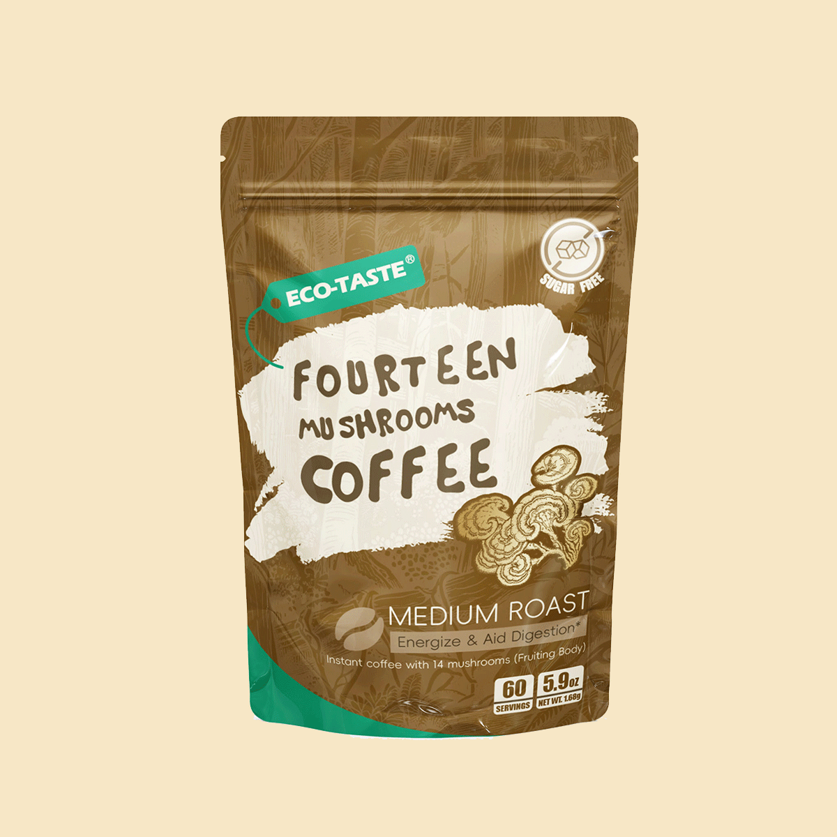 Mushrooms Coffee 14 in 1-60 Servings, 5.9oz