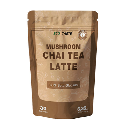 ECO-TASTE Chai Tea Latte with Mushrooms - 30 Servings,6.35 oz