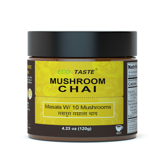 Mushroom Masala Chai with 10 Mushrooms - 40 Servings, 120g