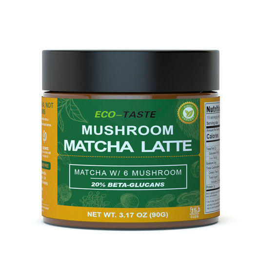 Mushroom Matcha Latte Powder, Ceremonial Grade Matcha, 3.17oz