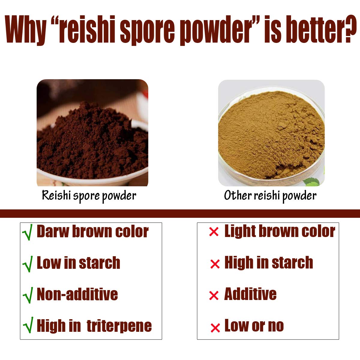 Reishi Mushroom Spore Powder, For Smoothies and Tea, 7 oz